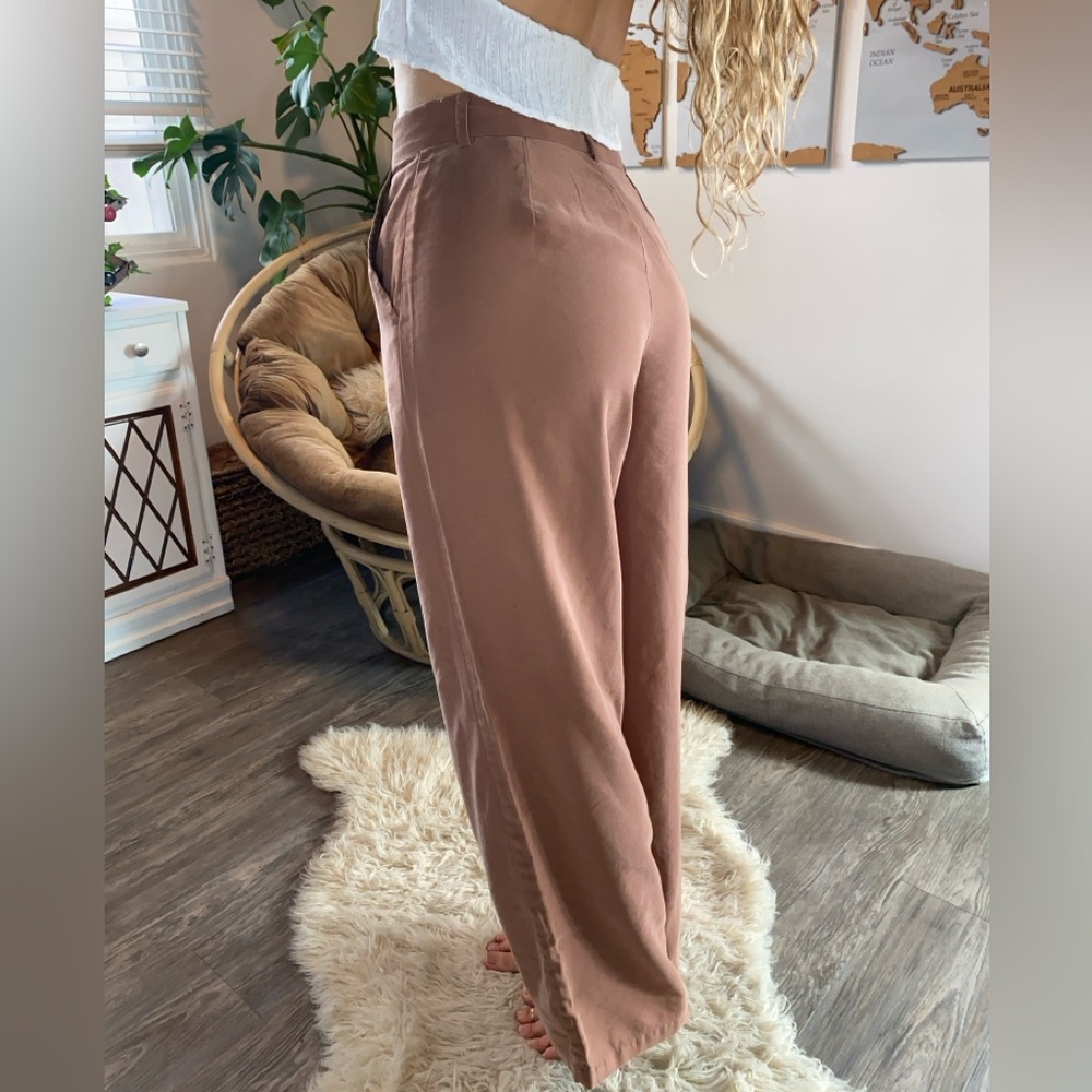 High-Rise Wide Leg Pants Brown Size 4 US / 8 AU